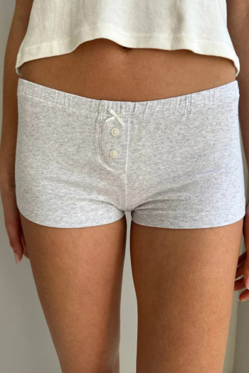 new medium stretch patchwork solid color low-rise shorts