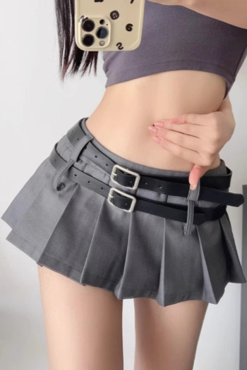 sexy non-stretch 5 colors with belt mini skirt(size run small)