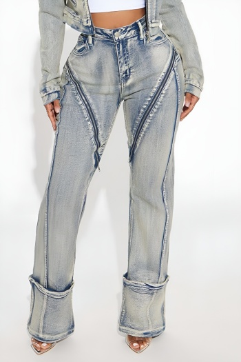stylish plus size slight stretch high waist jeans