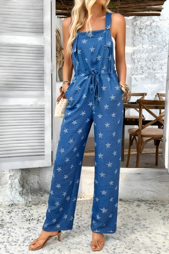 casual slight stretch 4 colors drawstring overalls(no underwear)