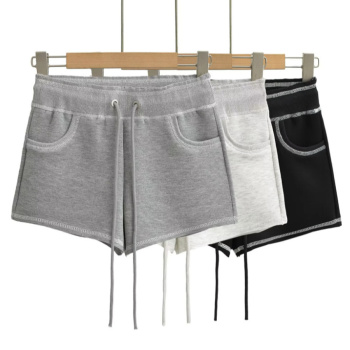casual slight stretch 3 colors low-waist drawstring shorts(size run small)