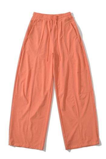 casual non-stretch 10-colors solid color drawstring loose pants size run small