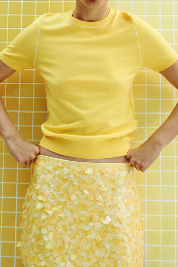sexy non-stretch high-waist sequin decor mini skirt