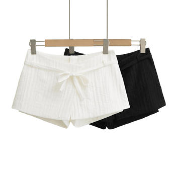 sexy slight stretch high-waist lace-up skort(size run small)
