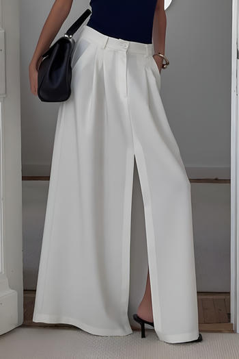 stylish slight stretch pure colour high waist split maxi skirt