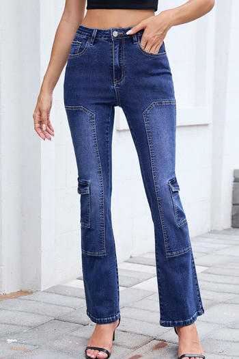 casual plus size slight stretch slim mid waist jeans