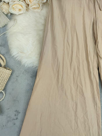 Casual plus size non-stretch solid color high waist all-match wide leg pants