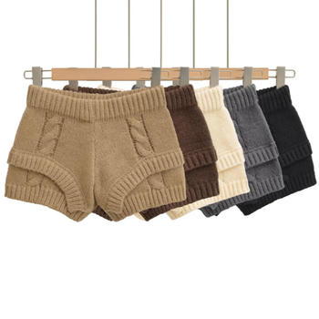 sexy slight stretch ribbed knit 5 colors low-waist shorts(size run small)