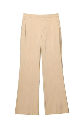 casual new non-stretch solid color straight-leg suit pants