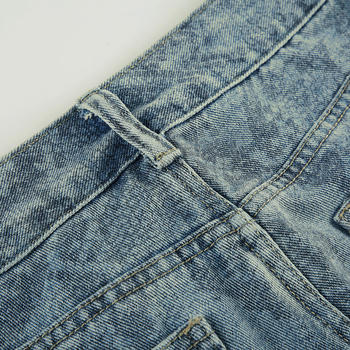 Casual non-stretch denim high-waist snake pattern jeans