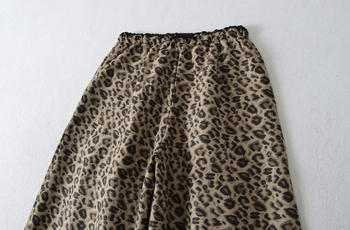 Casual non-stretch high-waist leopard printing pants(size run small)