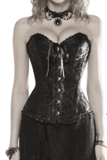 Plus size single breasted lace-up vintage fit corset