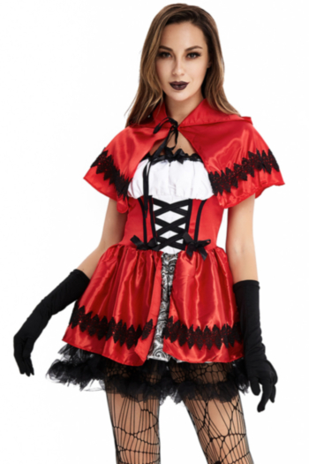 halloween plus size cosplay little red riding hood costume(with shawl，a pair of gloves，no stockings)