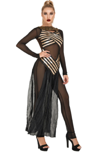 halloween mesh see-through batch printing cosplay greek goddess costume