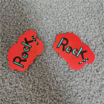 50 pairs Satin "Rock!" printing disposable invisible cloth nipple pad(size:width:7.5cm*high:4cm)