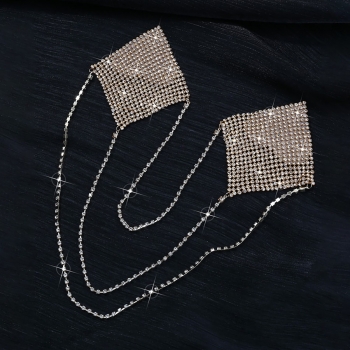 One pc new style geometry rhinestone tassel chain sexy nipple pad