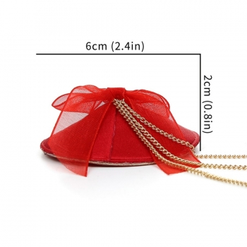 One pc new style solid color metal chain bowknot sexy nipple pad(diameter:6cm*2cm)
