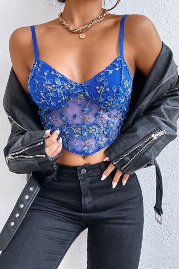 Sexy lingerie new 4 colors sling mesh embroidery tight sexy crop bralette