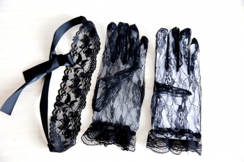 Three pc set new sexy lace blindfolds with gloves sexy lingerie accessories