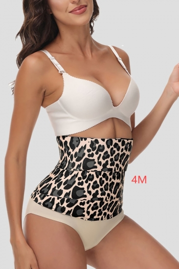 leopard sports fitness wrap waist trainer abdomen belt velcro body shaping waist trainer (length:4m,width:9.5cm)