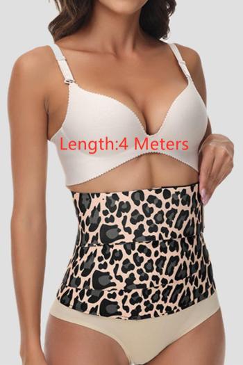 leopard sports fitness wrap waist trainer abdomen belt velcro body shaping waist trainer (length:4m,width:9.5cm)