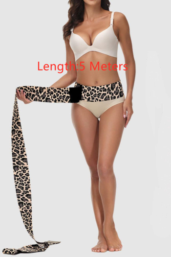 leopard sports fitness wrap waist trainer abdomen belt velcro body shaping waist trainer (length:5m,width:9.5cm)