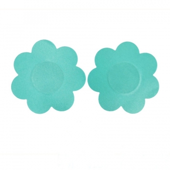 new 4 colors solid color petal shaped disposable sexy satin nipple stickers (diameter=7.5cm, 50 pairs of set)