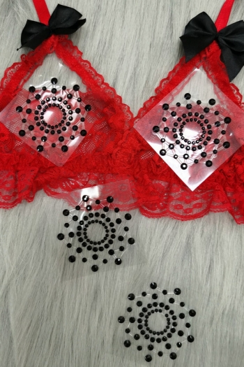 50 pairs new high quality round hollow acrylic rhinestone disposable cutout sexy nipple pad(size:6.5cm)