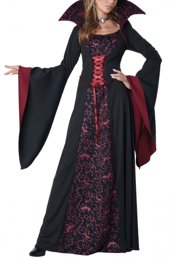 m-xl halloween new high quality lace-up cosplay zombie demon court queen costume(without scepter)
