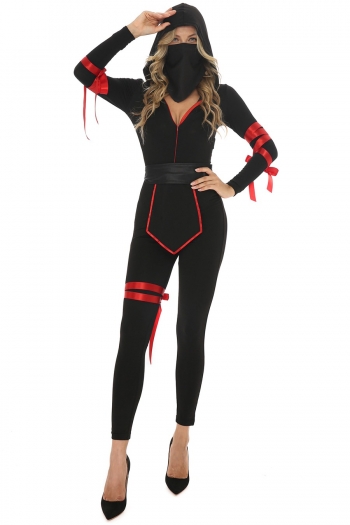 halloween new high quality bandage decor cosplay ninja masked night warrior costume (with headdress)