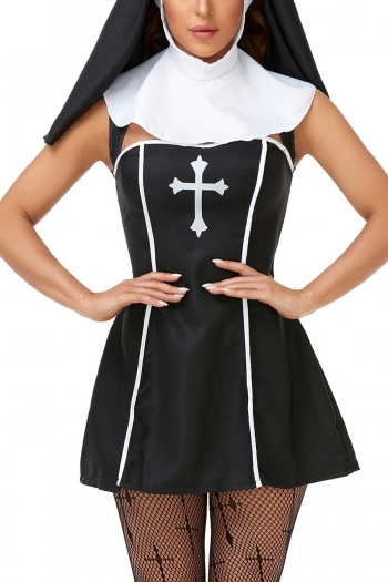 halloween new cosplay nun clothes costume(with headdress, no stockings)