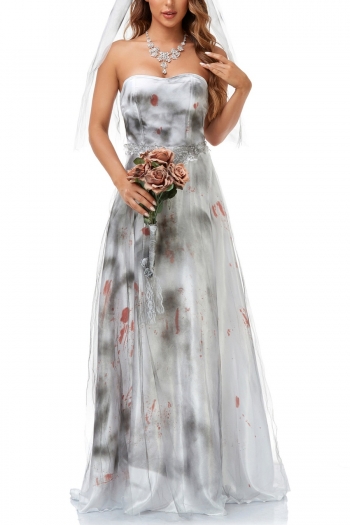 halloween new high quality cosplay blood ghost bride costume(with hair veil)