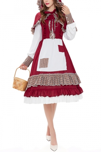 halloween new stylish high quality little red riding hood cosplay lolita show loli skirt costume