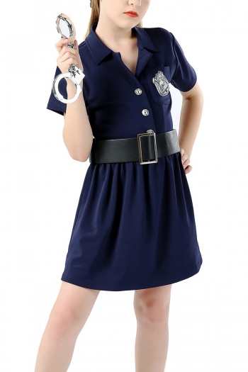 halloween new single breasted policewoman cosplay costume(with hat&belt&handcuffs&badge)
