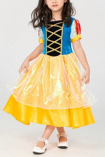 halloween new princess dress cosplay for kid performance plus size costume (with bow-knot hair hoop)