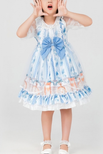 halloween new princess dress cosplay for kid bow-knot lolita plus size costume