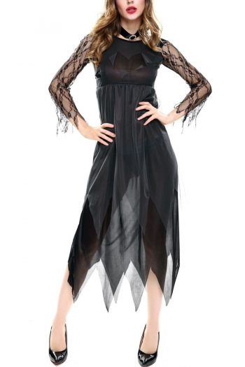 halloween vampire bride cosplay sexy plus size dress costume (with neck ring & headband)