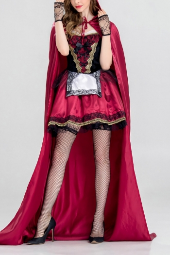 halloween new stylish cosplay little red riding hood queen costume(with hooded cape,no stockings & gloves)