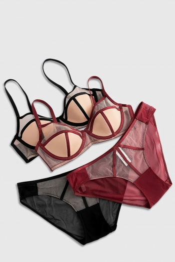 new 2 colors mesh bra sets(with underwire)