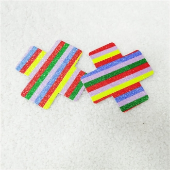 fifty pairs new disposable breathable glitter powder striped rainbow cross shape nipple pad(width:8cm)