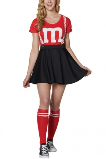new 6 colors cross straps mini skirt set stretch cosplay cheerleading uniform(with socks)