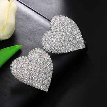one pair new heart shaped rhinestone sexy nipple pad