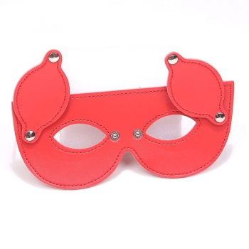 new 2 colors rivet decor leather active buckle cat eye masquerade mask