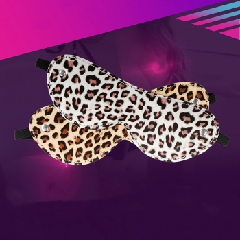 new 2 colors rivet decor masquerade blackout sleep leopard plush eye mask