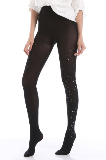 sexy new rhinestone decor high-stretch anti-hook thin section velvet tights