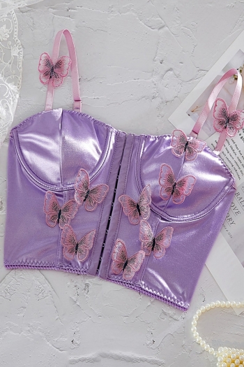 sexy lingerie new butterfly lace front button sling slim sexy vest(with underwire)