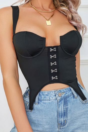 sexy lingerie new stretch front button sling backless sexy vest(with underwire)