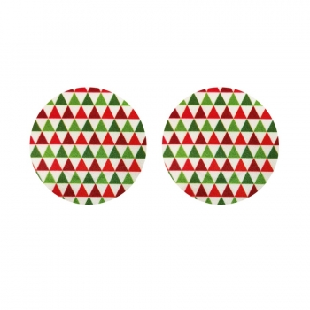 fifty pairs new christmas disposable breathable self-adhesive triangle pattern round nipple pad(size:6.3cm)