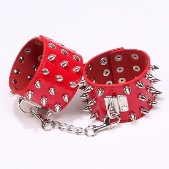 sexy lingerie accessories new 4 colors metal bullet leather punk style handcuffs(size:25*5.5cm)