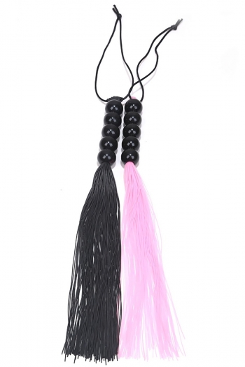 sexy lingerie accessories new 2 colors silicone gourd handle tassel torture tool whip (size:51cm)